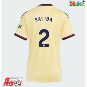 Arsenal William Saliba #2 Tercera Equipación Mujer 2026-27 Manga Corta